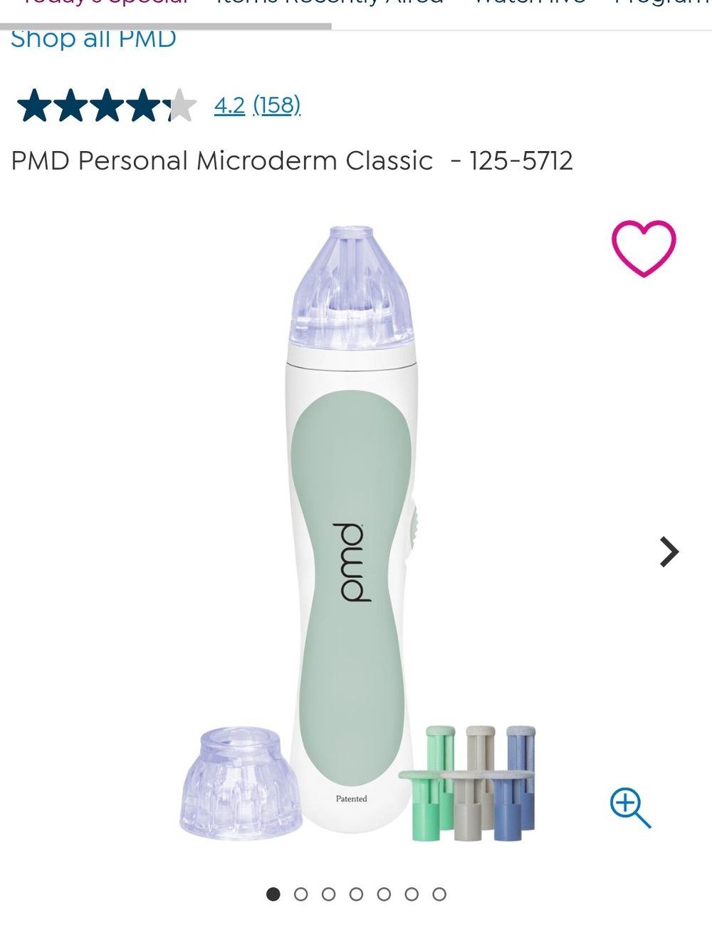 PMD Mint and White Microdermabrasion Device with Multi-Color Tips